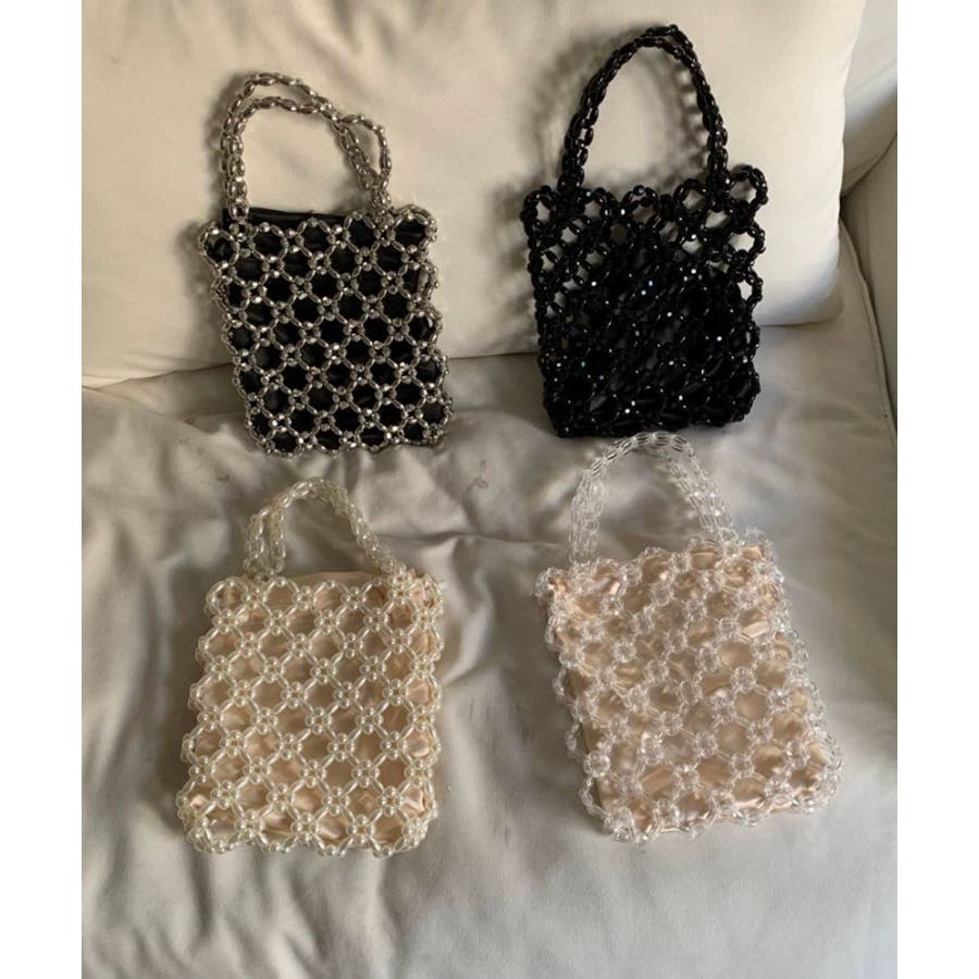 ビーズデザインミニバッグ / ハンドメイドパーティーバッグ[品番