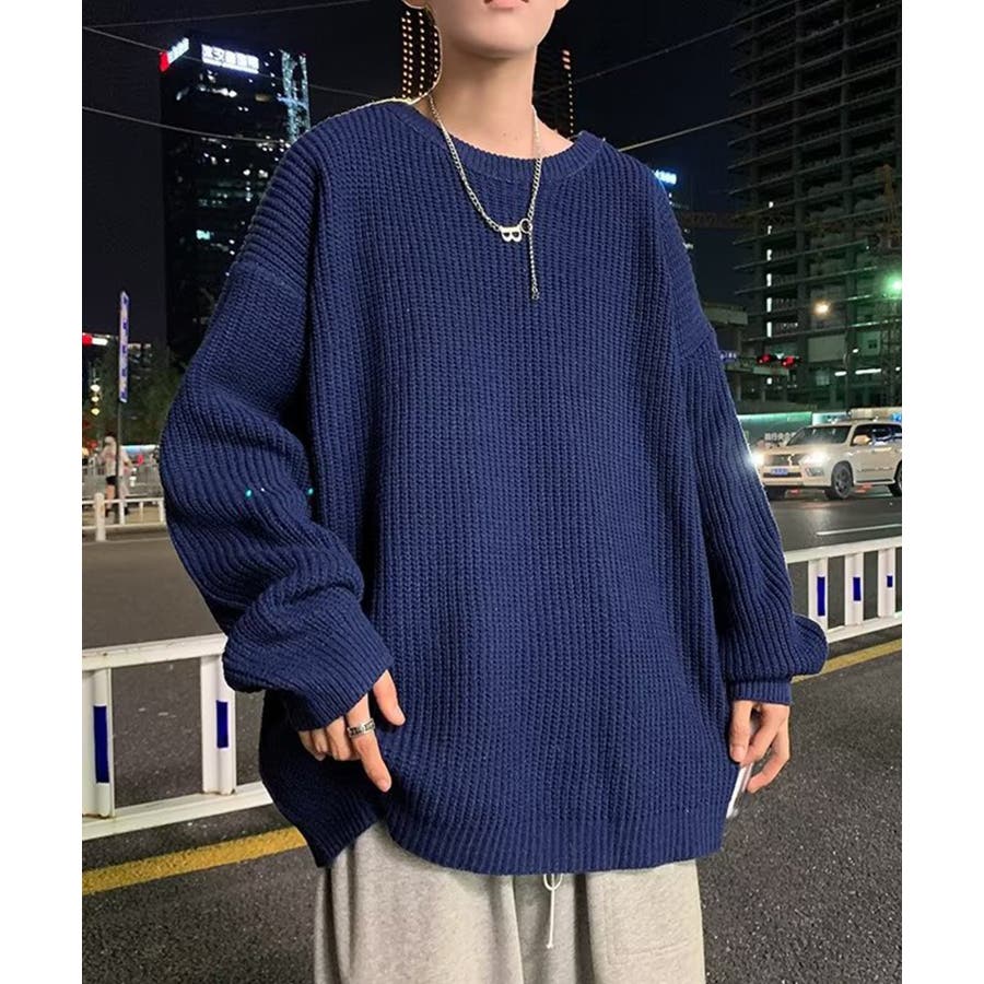 オーバーサイズ ストレッチワッフルリバーシブルニット オーバー オーバーサイズ ストレッチワッフルリバーシブルニット オーバー