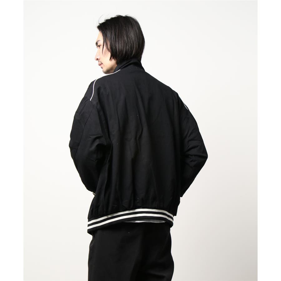 ジャケット アメカジワッペン刺繍レーシングブルゾンジャケット 韓国