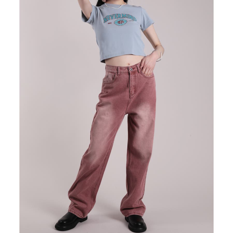 HOOK】for girls ウォッシュデニムワイドパンツ [品番：XT000012169]｜HOOK（フック）のレディースファッション通販｜SHOPLIST（ショップリスト）