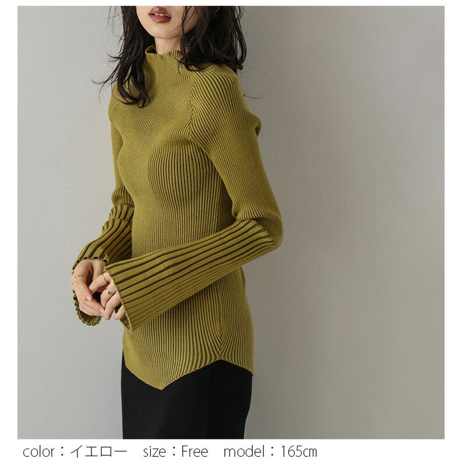 美品】アドーア ADORE ハイネック リブニット フレア ラッパ 38 - メルカリ