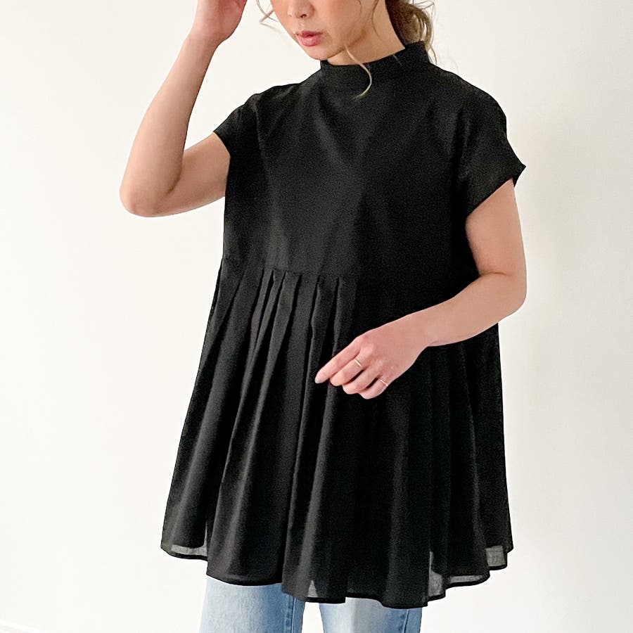 キャミソール付き切り換えプリーツフレンチスリーブブラウス 品番 Amtw Junoah ジュノア のレディースファッション通販 Shoplist ショップリスト