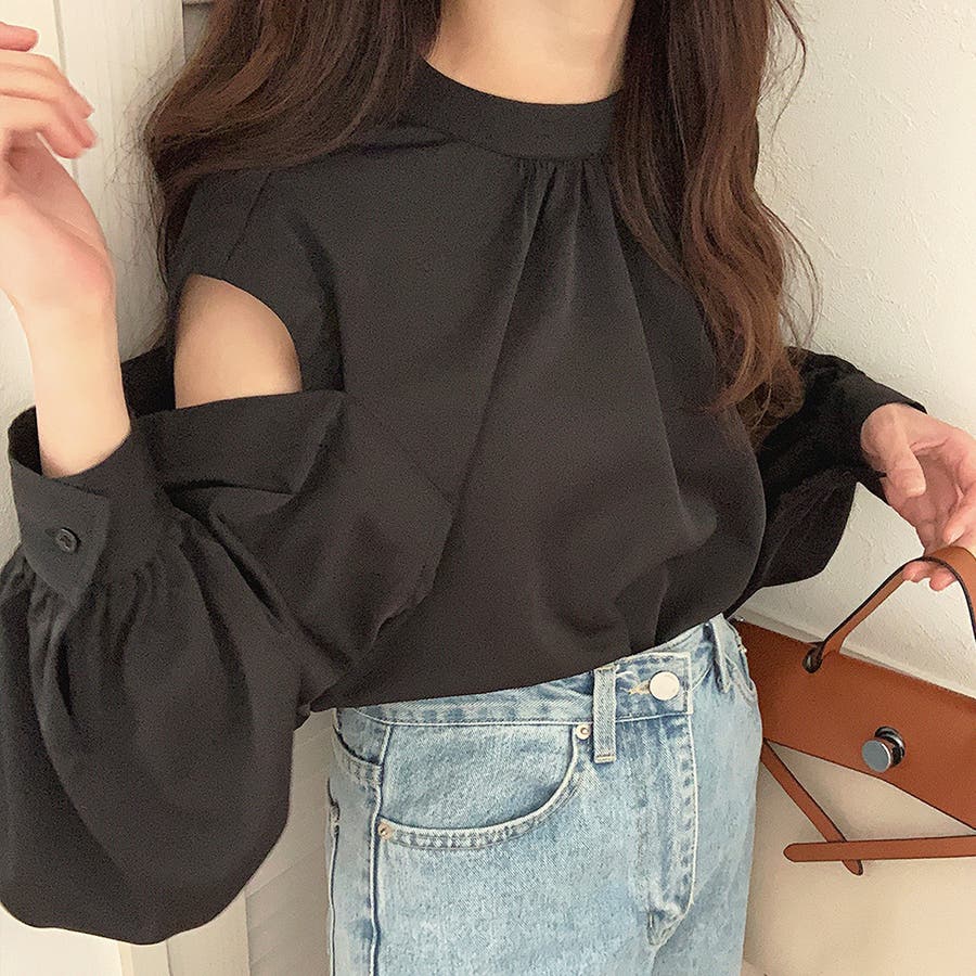 ショルダーオープンブラウス[品番：AMTW0005498]｜LAUIR