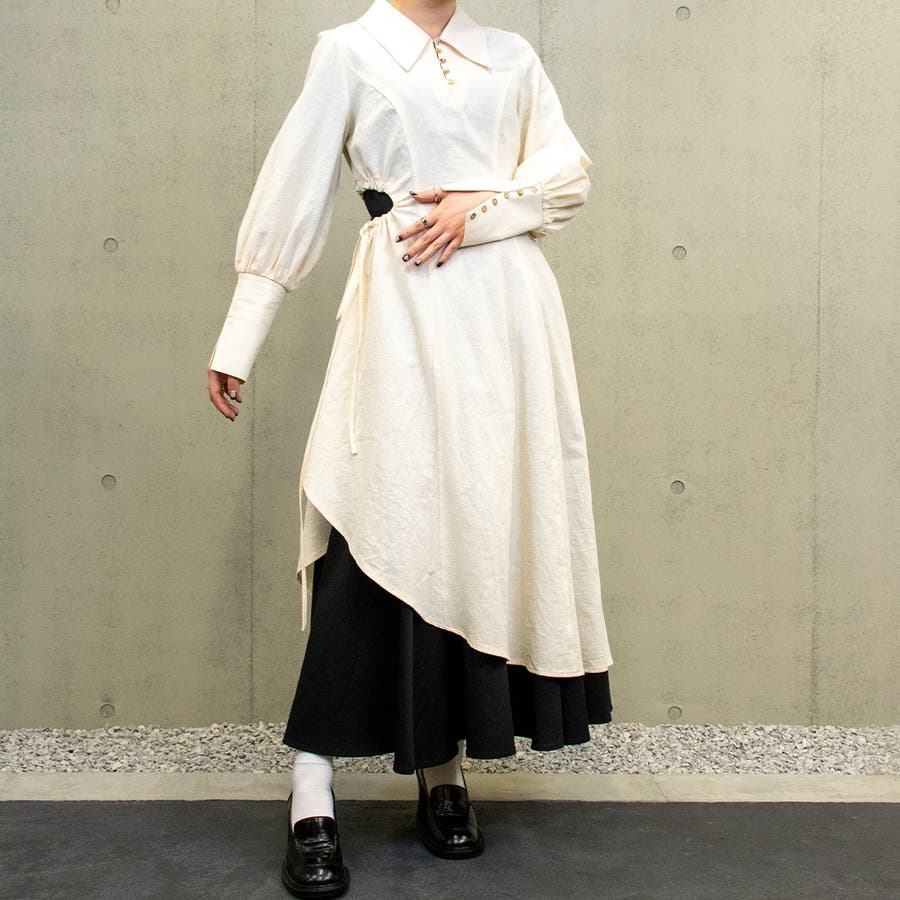 アシンメトリードロストワンピース[品番：AMTW0003177]｜JUNOAH ...