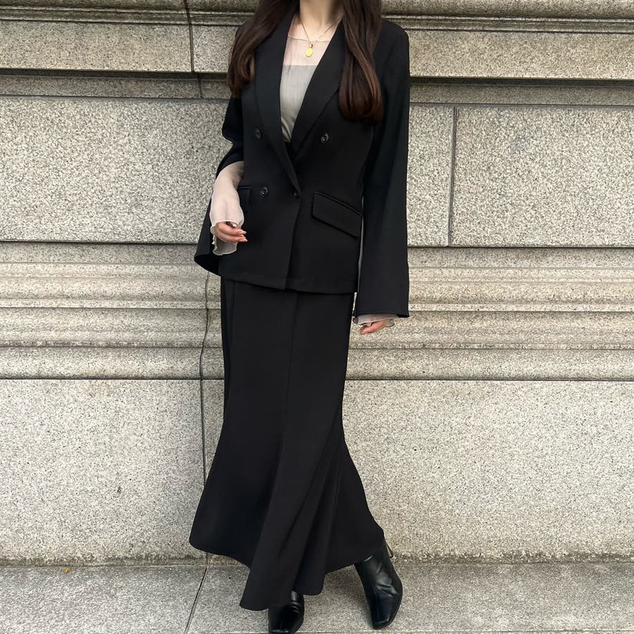 スリットスリーブジャケット＋マーメイドスカートset[品番