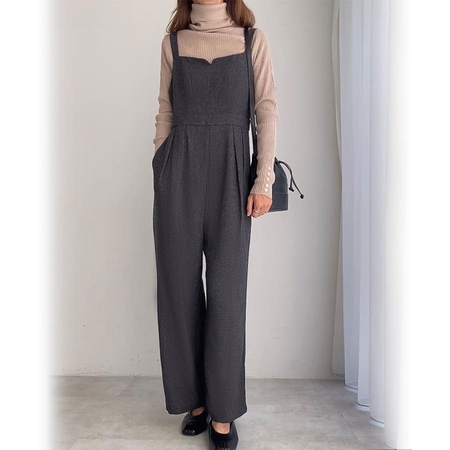 FILLOU ビスチェライクヘリンボーンサロペット[品番：AMTW0009623]｜JUNOAH（ジュノア  ）のレディースファッション通販｜SHOPLIST（ショップリスト）