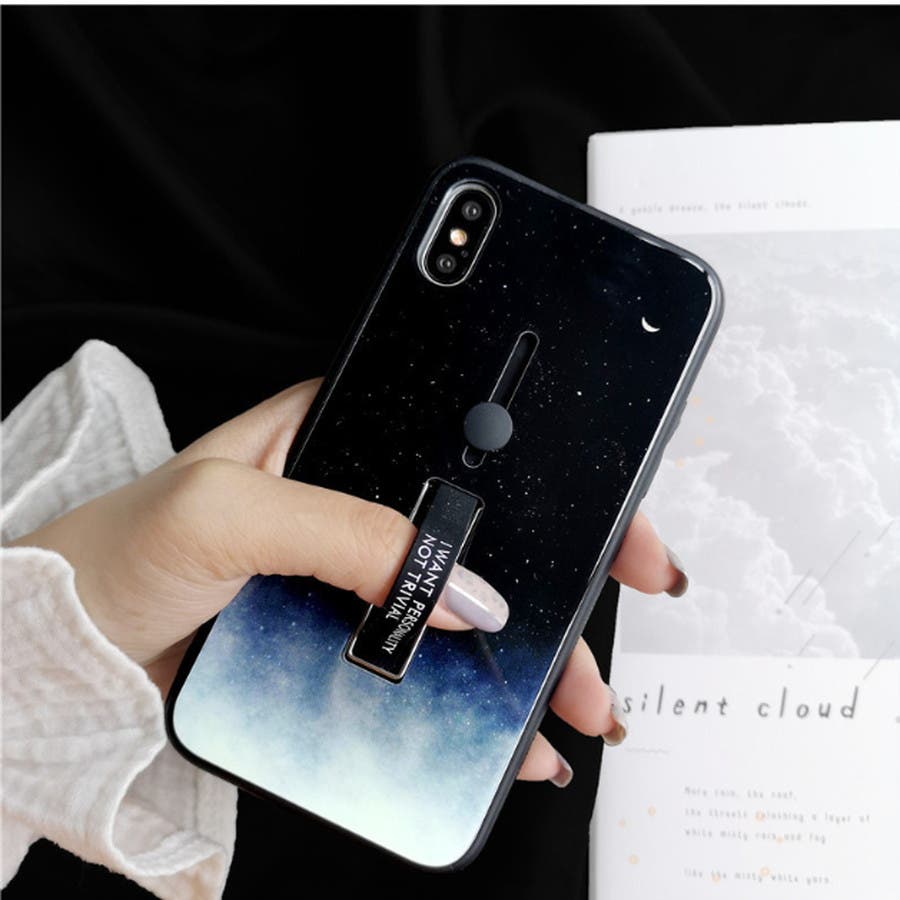 スマホケース 星空 夜空風プリント バンド スタンド付き Iphoneケース 品番 Orpw Marcydorn マーシードルン のレディースファッション通販 Shoplist ショップリスト