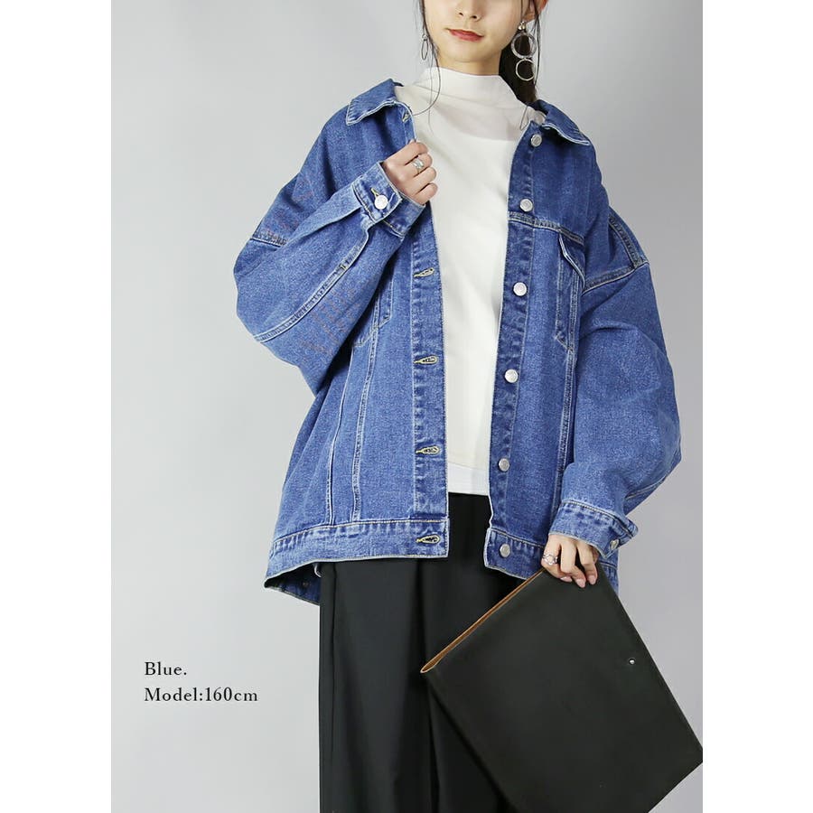 お歳暮 時期 ビッグシルエットデニムジャケット ジャケット レディース[品番 ジャケット・アウター
