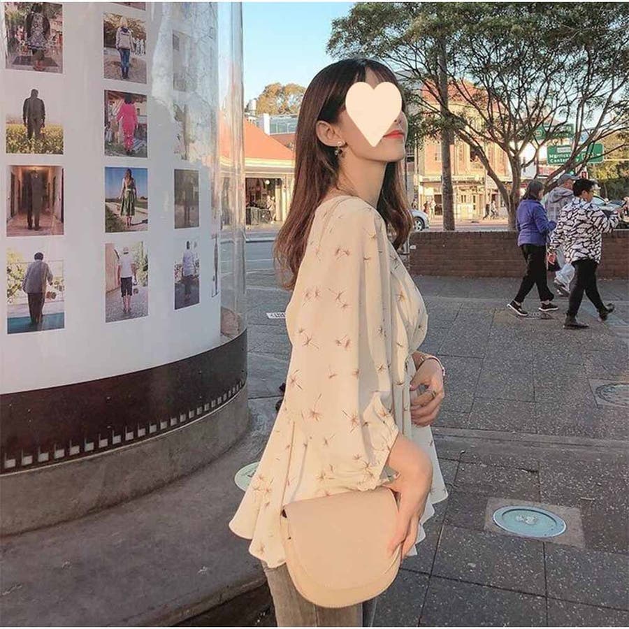 シフォンシャツ薄手 花柄シフォン 可愛い 半袖 レディース
