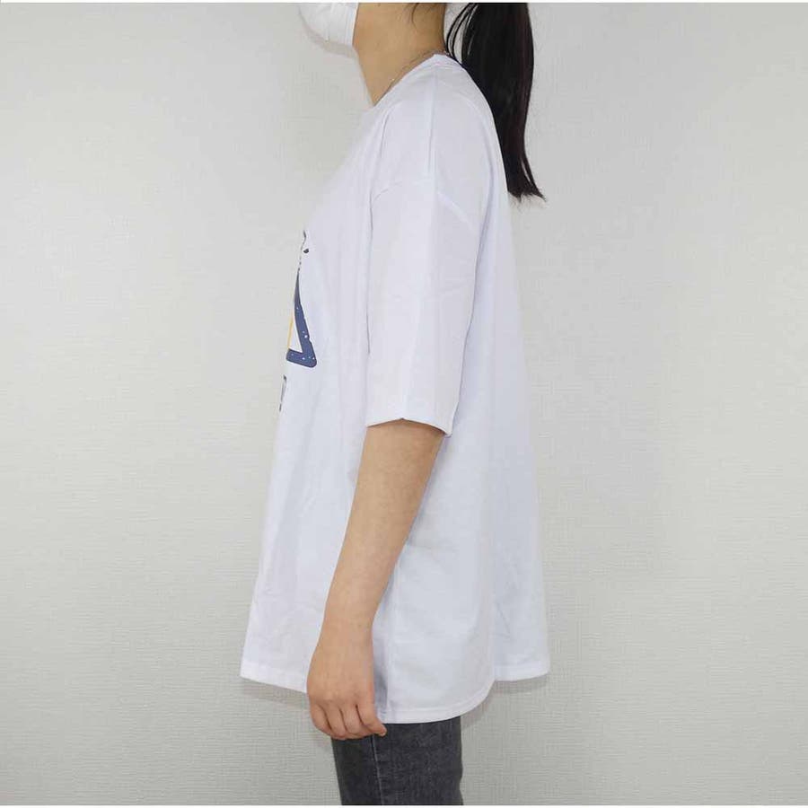ロゴプリント 半袖Tシャツ カジュアル 夏 韓国ファッション[品番