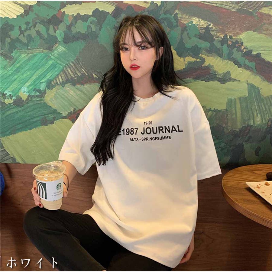 可愛い半袖プリントTシャツ❁⃘*.゜春夏お出かけに最適 Tシャツ 半袖 トップス ロゴプリント 春夏 人気 韓国