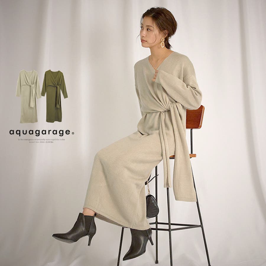 FRAY I.D｜ニットドッキングカシュクールワンピース | Rakuten