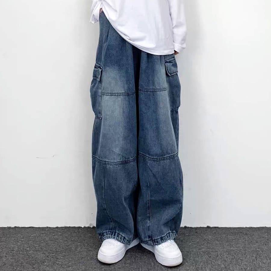 ワイドパンツ メンズ デニムカーゴパンツ[品番：RQ000004163]｜ARCADE