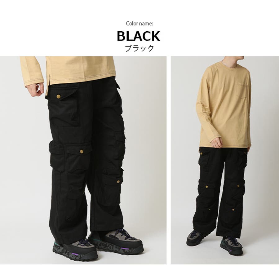 マルチポケットカーゴパンツ メンズ ワイドカーゴ ミリタリー
