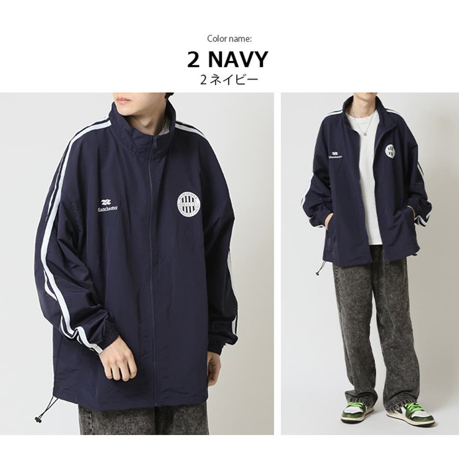 ナイロンジップジャケット アームラインサークルロゴ ドロスト[品番