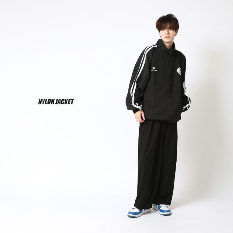 ナイロンジップジャケット アームラインサークルロゴ ドロスト[品番