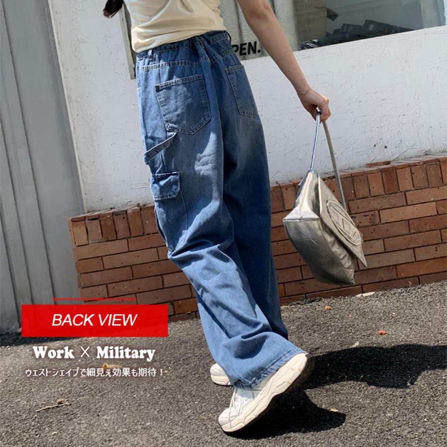 ルーズデニムカーゴ DIESEL｜レディース デニム カーゴパンツ ルーズフィット