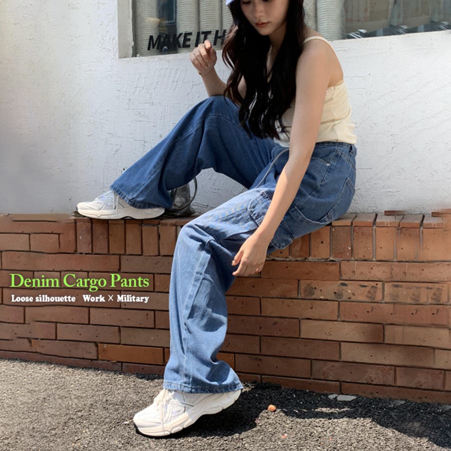 ルーズデニムカーゴ DIESEL｜レディース デニム カーゴパンツ ルーズフィット