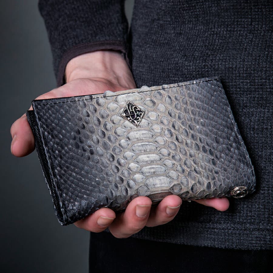 アルテミスクラシック グレーパイソンミディアムウォレット[品番