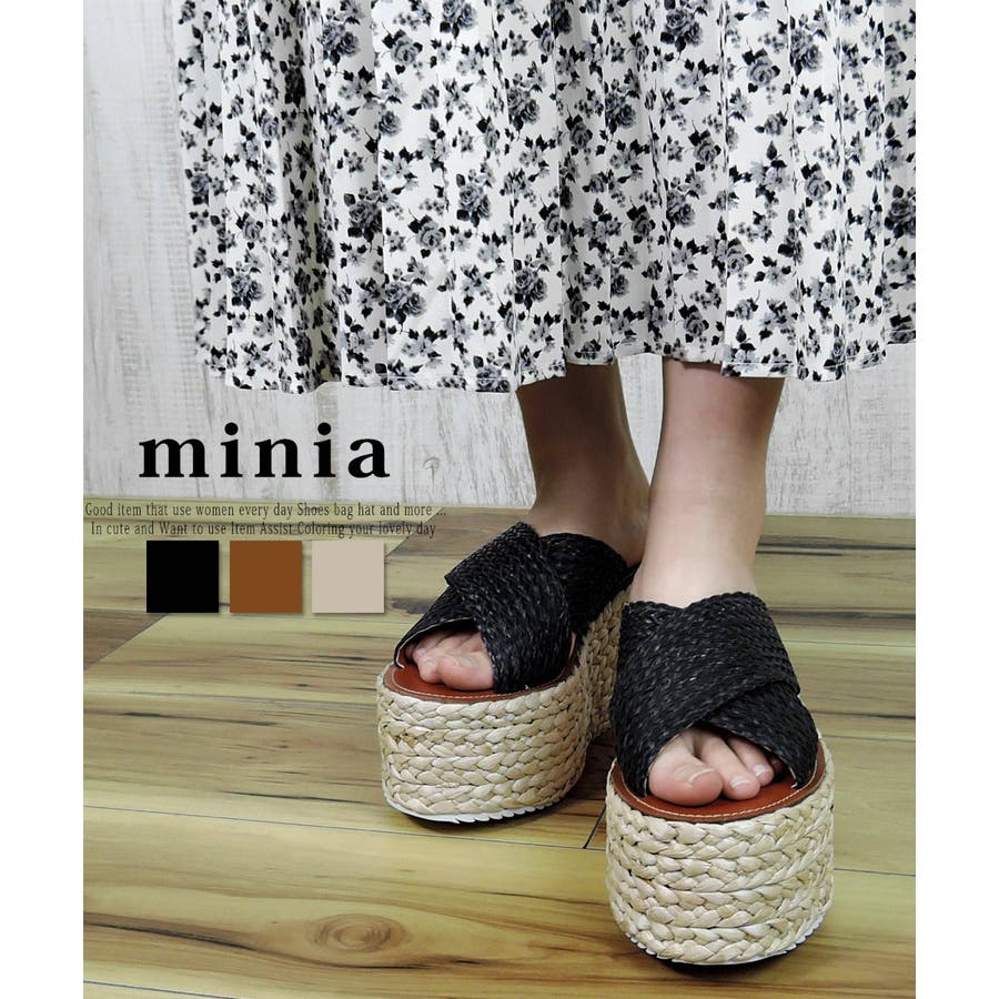 プラットフォームジュートクロスサンダル サンダル 厚底 品番 Asns Minia ミニア のレディース ファッション通販 Shoplist ショップリスト