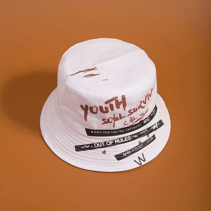 ロゴバケットハット メンズ ロック ストリートファッション 帽子
