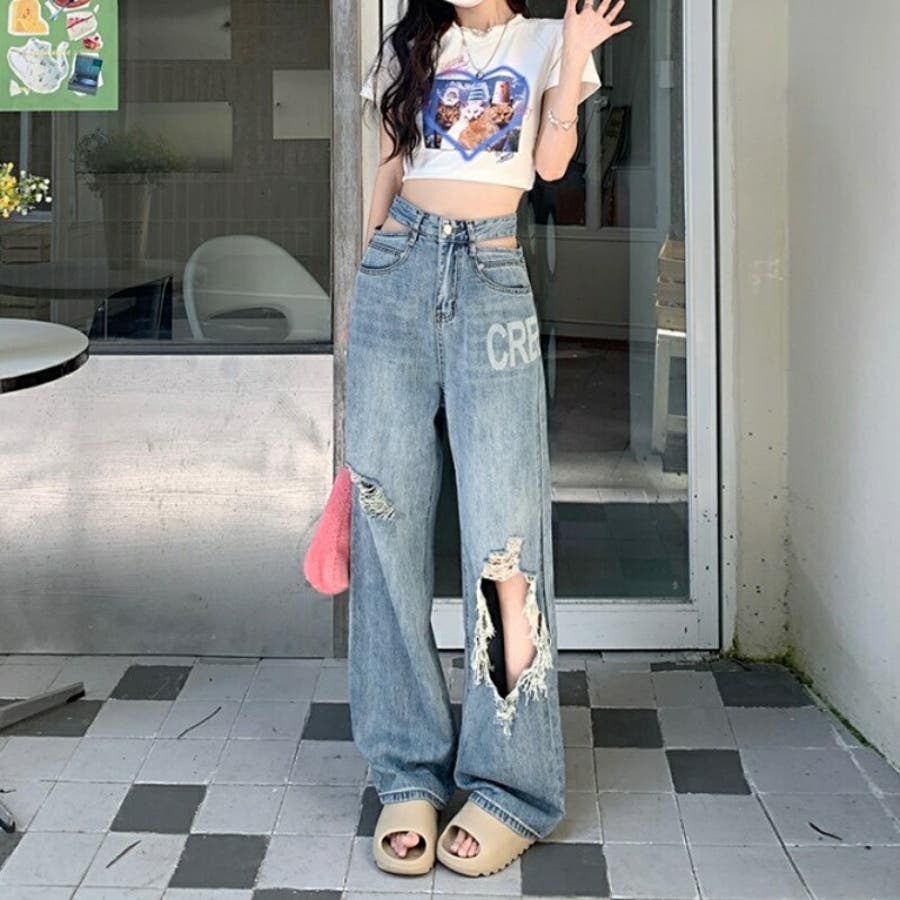 芸能人 愛用の通販 デニムパンツ レディース ダメージデニム[品番：AMVW0000530 パンツ