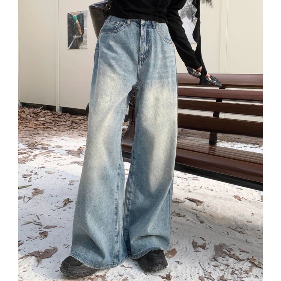 大人女性の バギーパンツ デニムパンツ ロング[品番：AMVW0000752]｜Belle パンツ