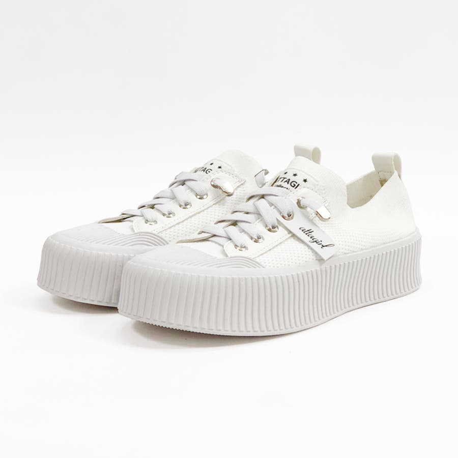 厚底ストレッチニットスニーカー[品番：ATAW0001149]｜attagirl