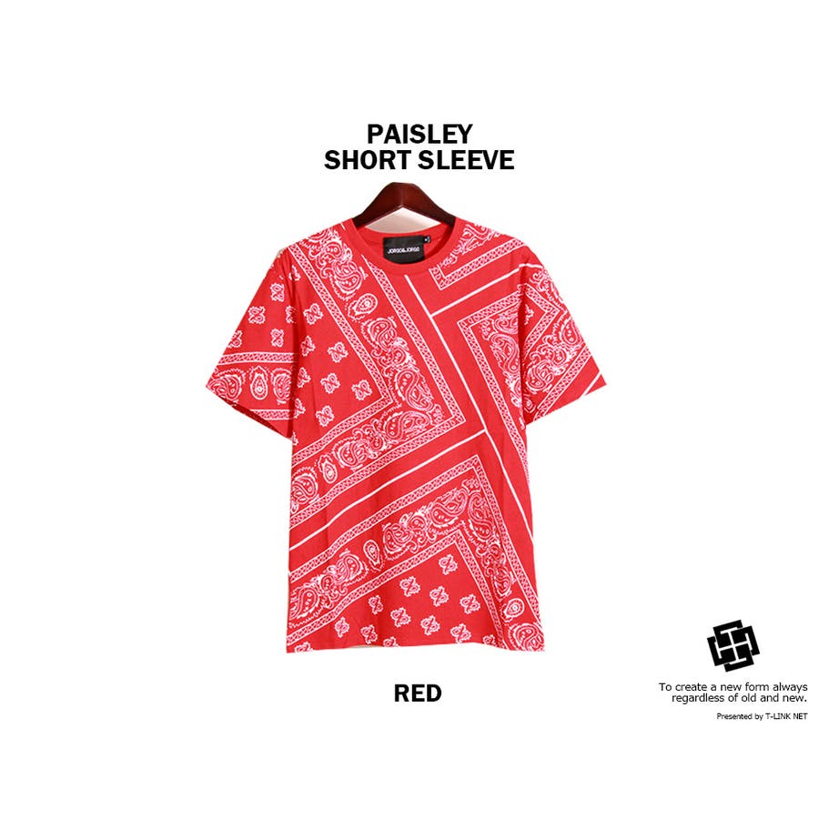 ペイズリー柄 Tシャツ メンズ[品番：TLKM0001778]｜T-LINK（ティー