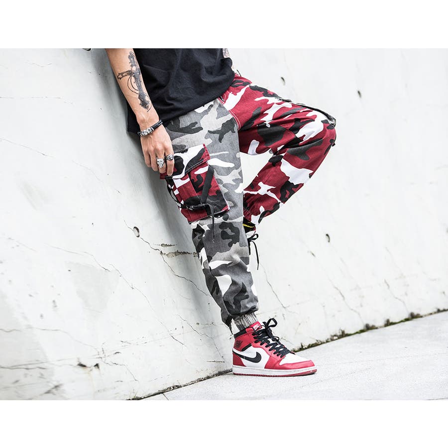 カーゴパンツ 迷彩 バイカラー[品番：TLKM0001714]｜T-LINK（ティー