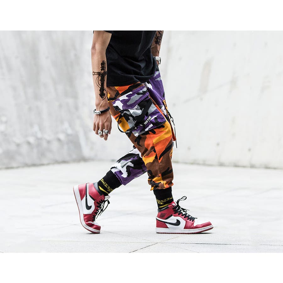 カーゴパンツ 迷彩 バイカラー[品番：TLKM0001714]｜T-LINK