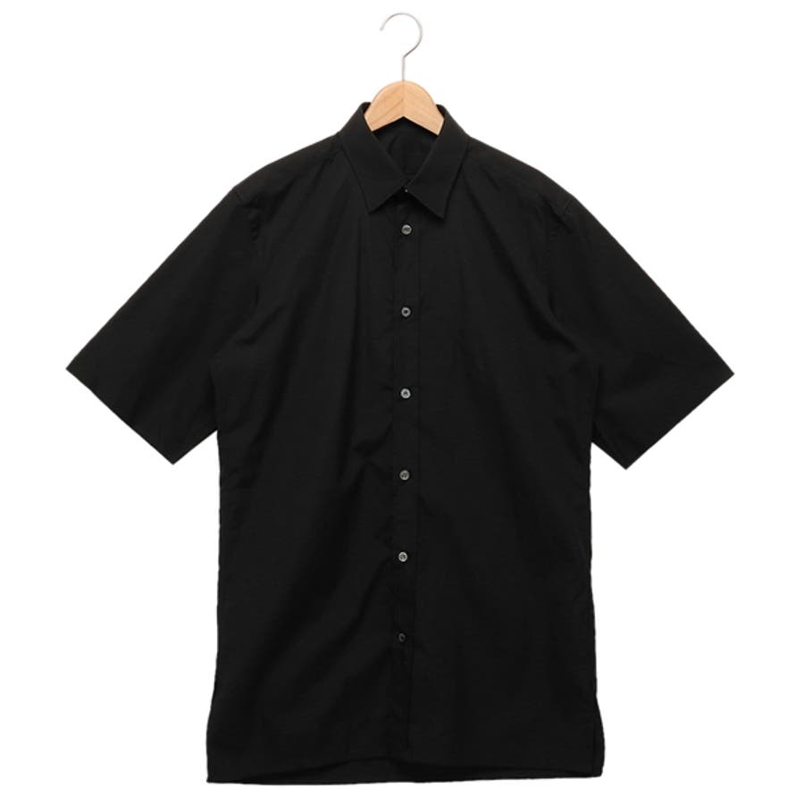 マルニ　ストライプ　ロゴ刺繍　オープンカラーシャツ　開襟　メンズ　コットン　44