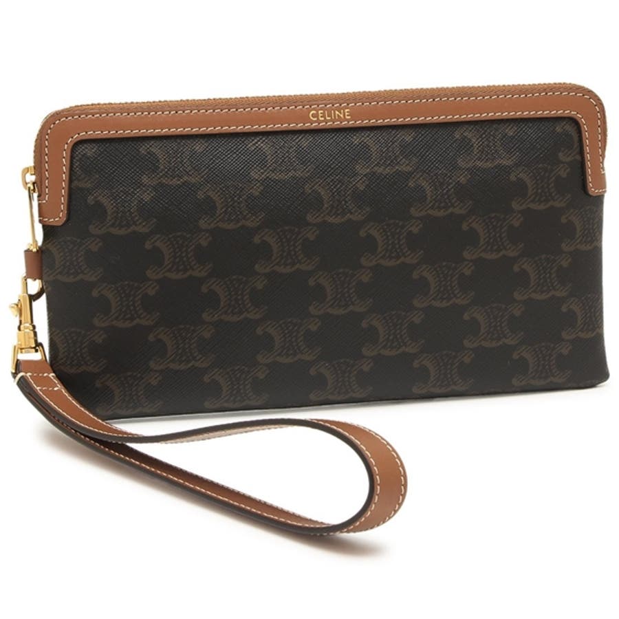 HORIZONTAL POUCH IN TRIOMPHE CANVAS WITH CELINE PRINT