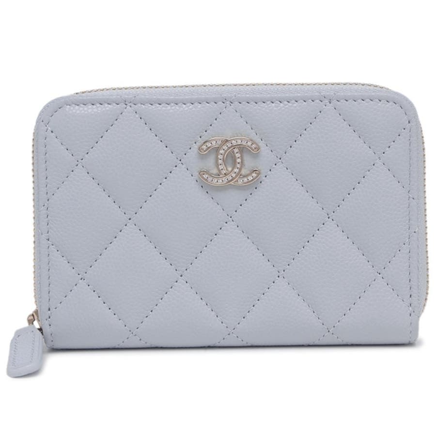【MH】　CHANEL グレー コインケース キルティング MH】CHANEL グレー コインケース キルティング