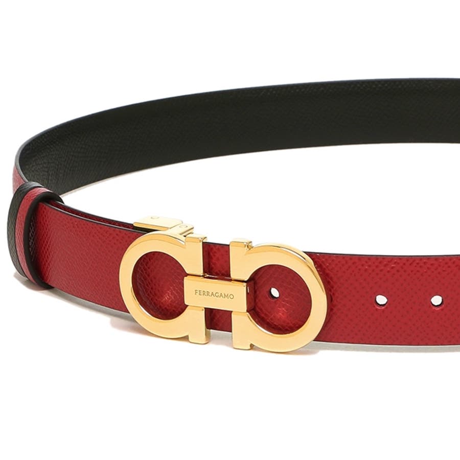 Salvatore Ferragamo ブラックレザーベルト - メルカリ