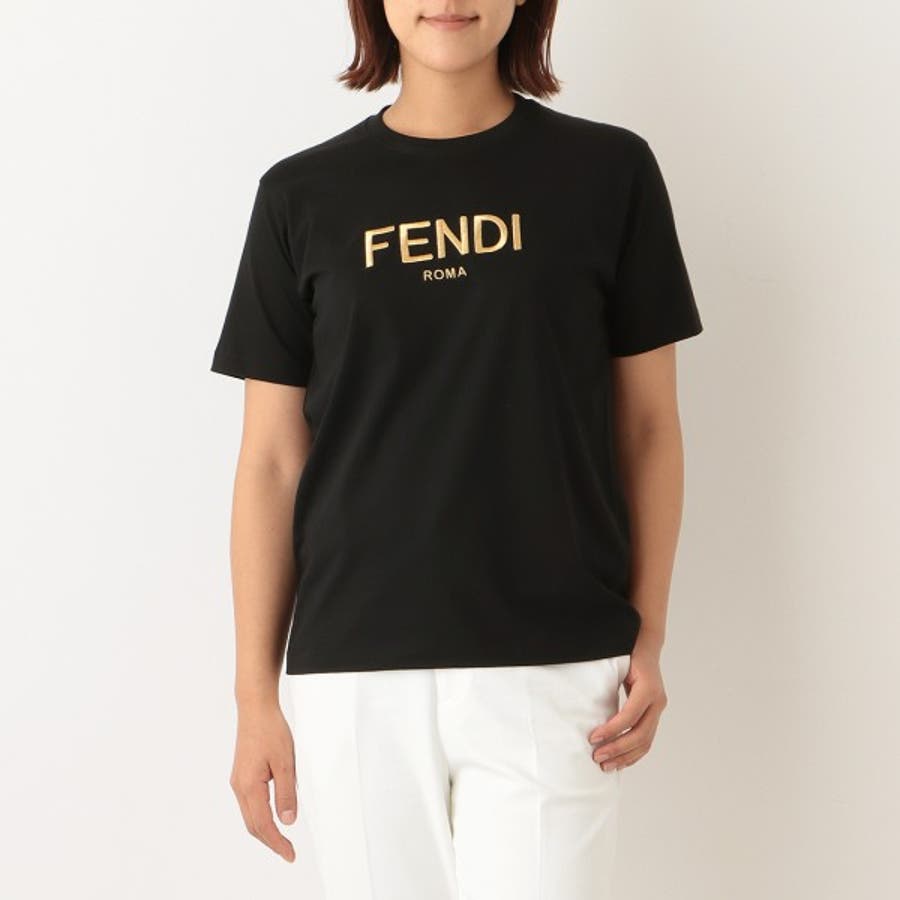 7,400円美品✨フェンディ　FENDI   カットソー　ブランドロゴ　ピンク　サイズL