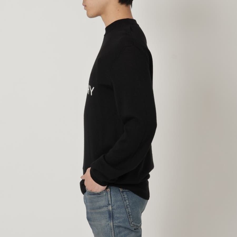 GIVENCHY ジバンシィ ニット・セーター 黒x白x赤 2020724G0038