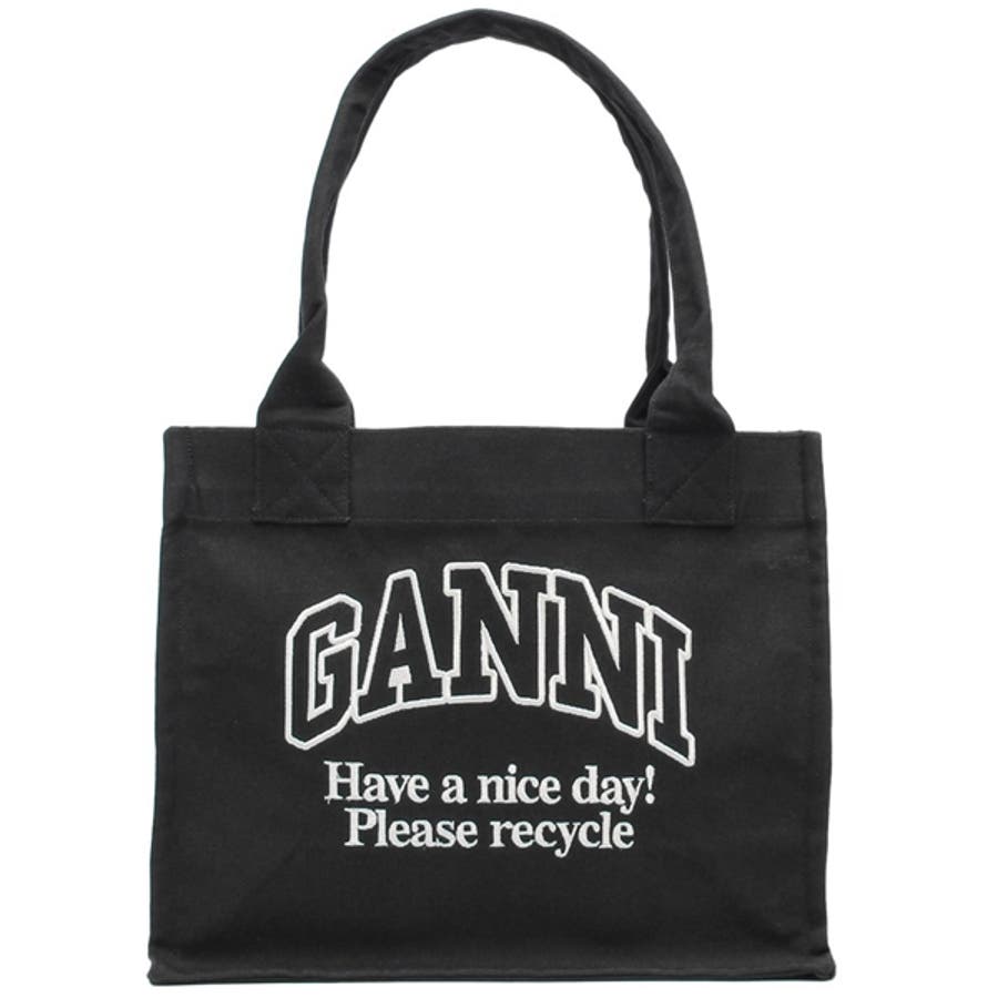 Ganni ガニーバック ガニー トートバッグ ブラック レディース GANNI A6647 252[品番
