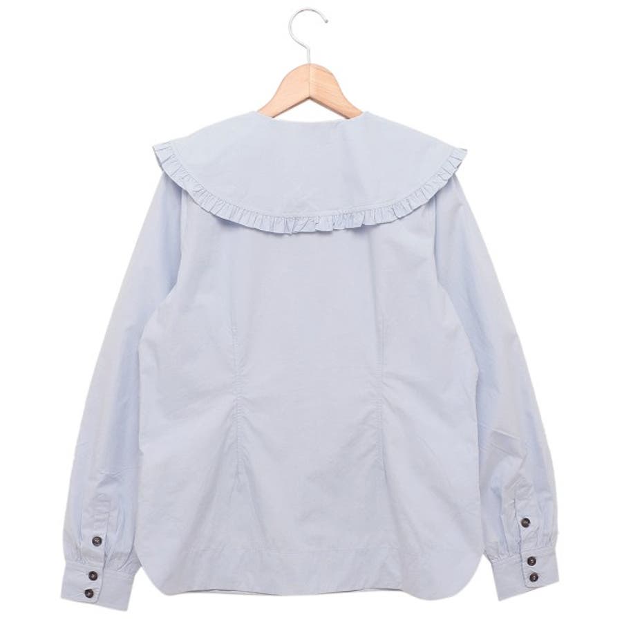 ガニー シャツ ブラウス ブルー レディース GANNI F8638 694 ガニー シャツ ブラウス ブルー レディース GANNI F8638 694