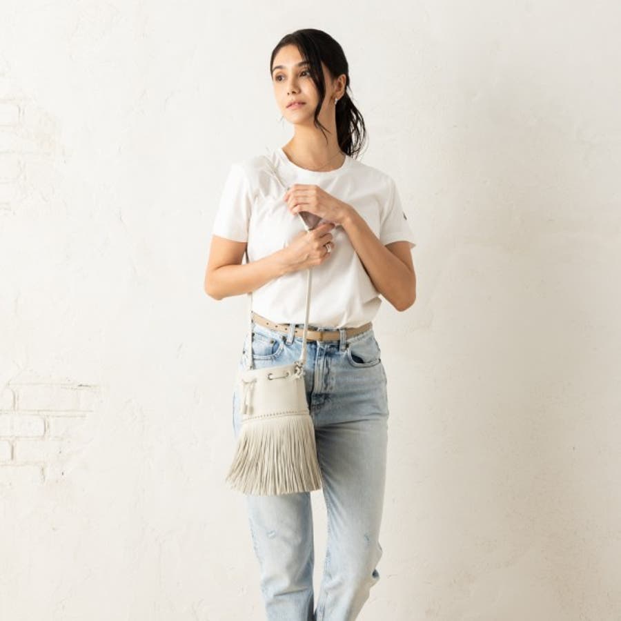 ジェイアンドエム デヴィッドソン バッグ ベージュ フリンジ