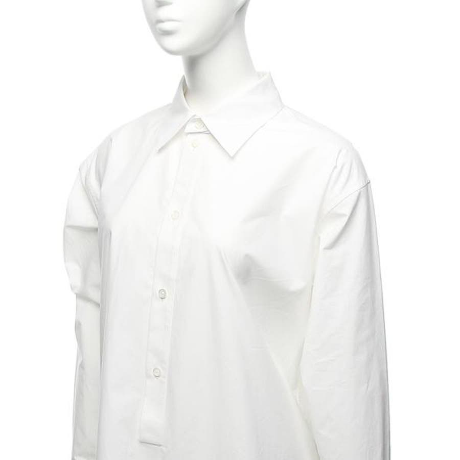 ロエベ ロングシャツ シャツドレス 袖シースルー ターンアップ