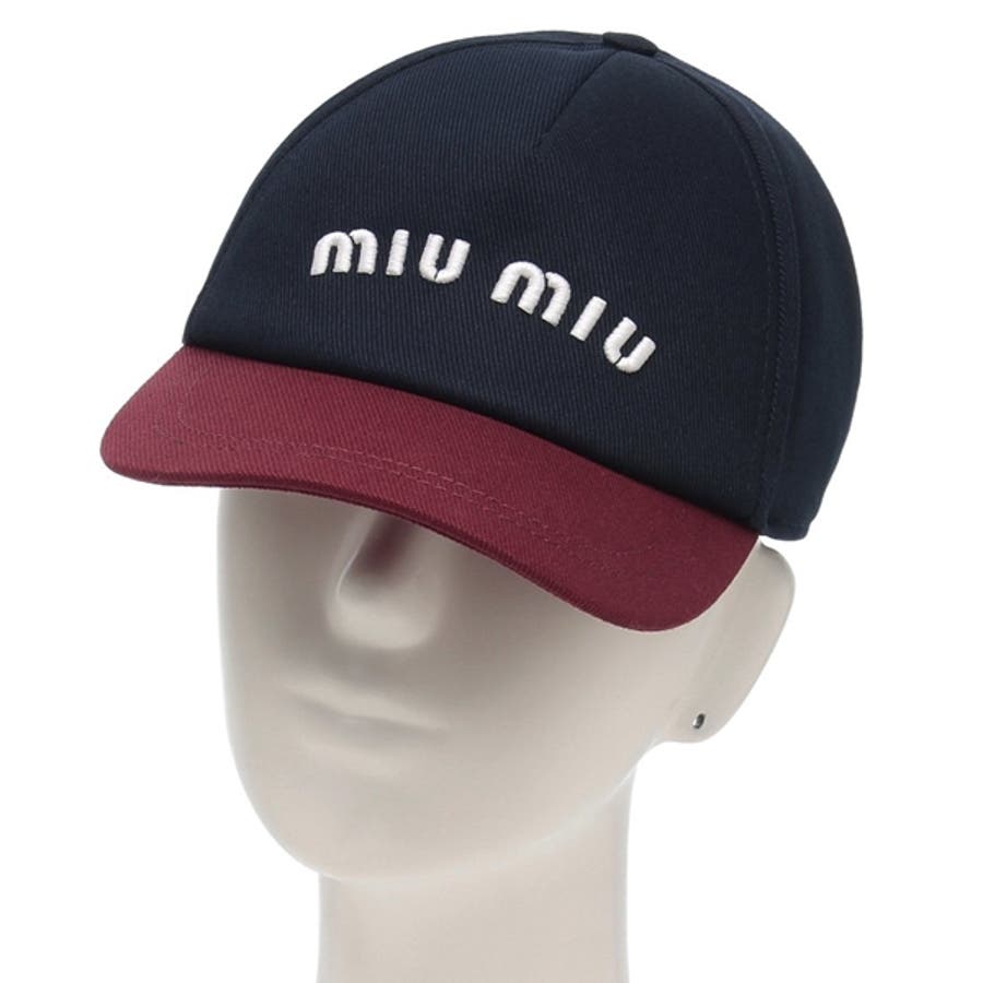 ミュウミュウ Miu Miu 帽子 ドリル ベースボールキャップ