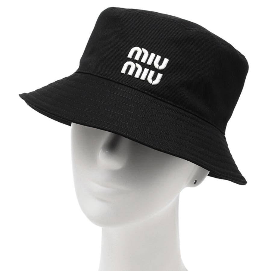ミュウミュウ Miu Miu 帽子 ドリル ベースボールキャップ