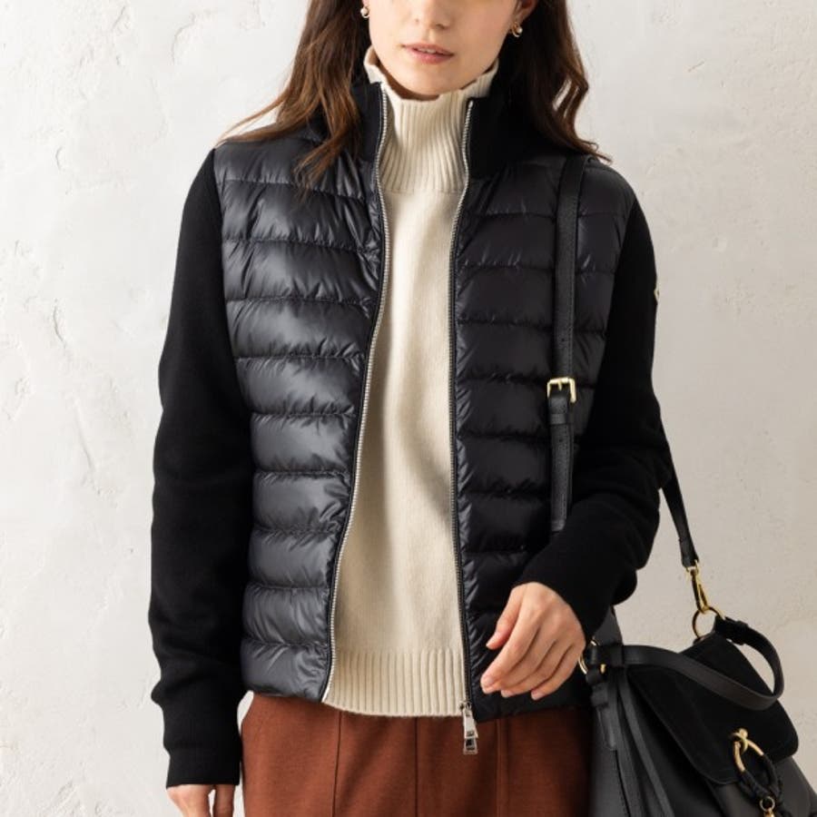 MONCLER モンクレール Mロゴ タートルネック ニット BLACK