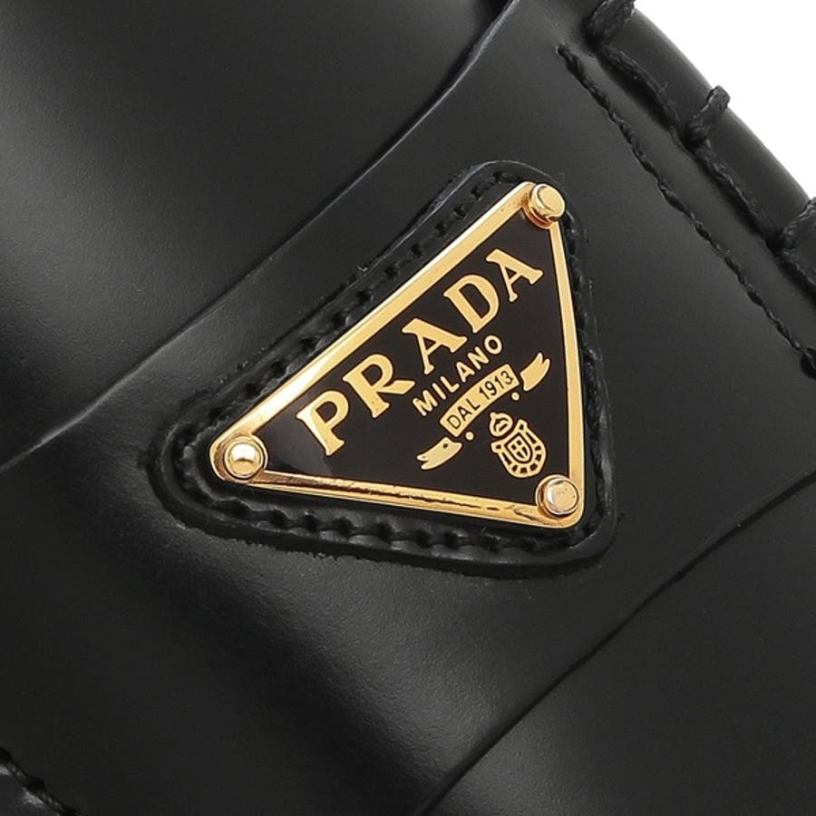 PRADA プラダ　サンダル　23.5 ミュール　黒　バラ　お花モチーフ　37 パデッド PRADA(プラダ) サンダル・ミュール(レディース) - 海外
