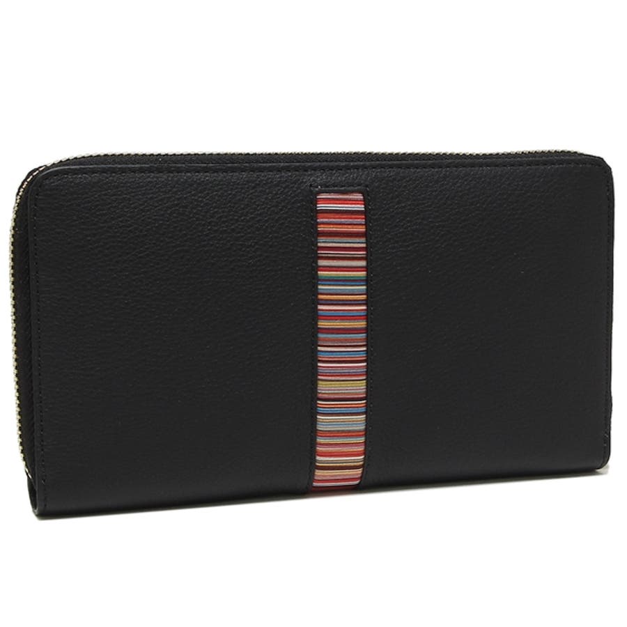 ⭐︎ 【ほぼ未使用品】ポールスミス　マルチストライプ 長財布　ブラック ポールスミス 長財布 マルチストライプ[品番：AXEB0028552