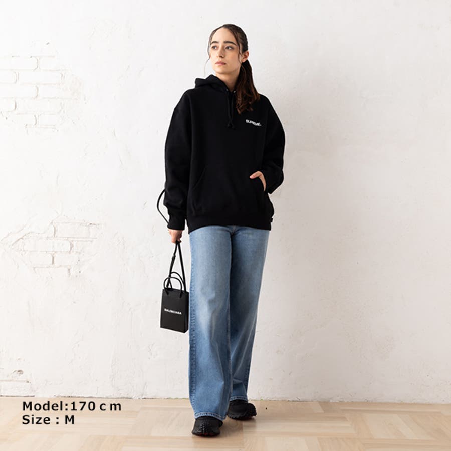 シュプリーム コットン パーカー M メンズ グレー Bleached Zip