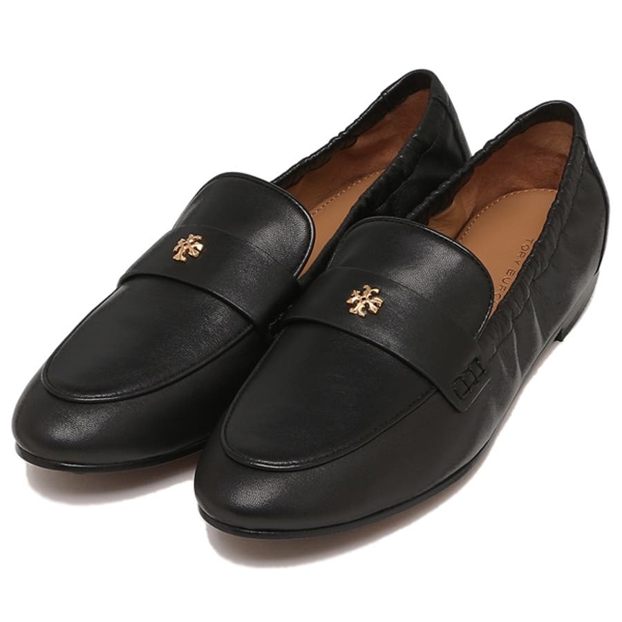 Tory Burch トリーバーチ 黒 フラットシューズ ゴールド25.5