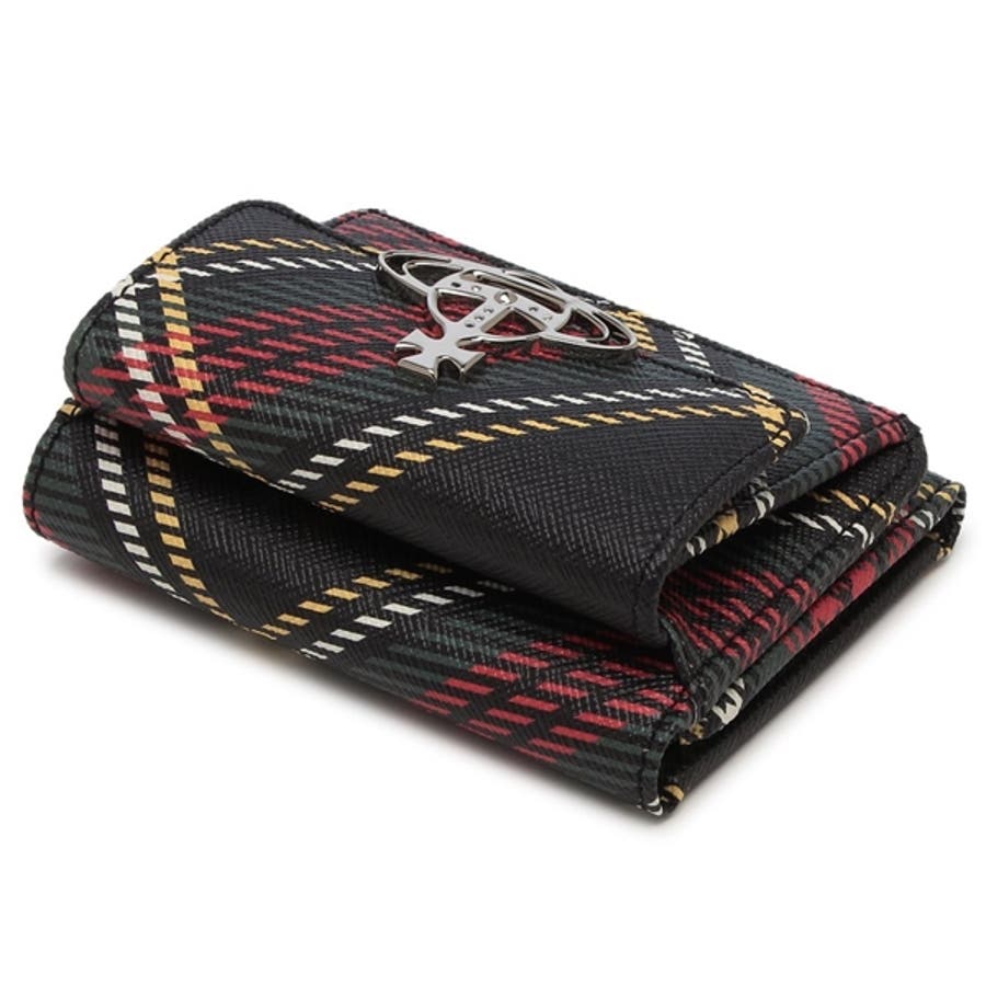 ヴィヴィアンウエストウッド 三つ折り財布 チェック柄[品番