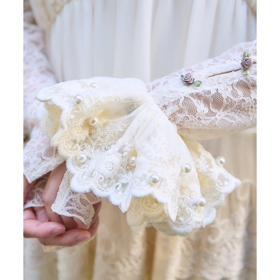 パール付きレースシュシュ[品番：IGAW0006251]｜axes femme
